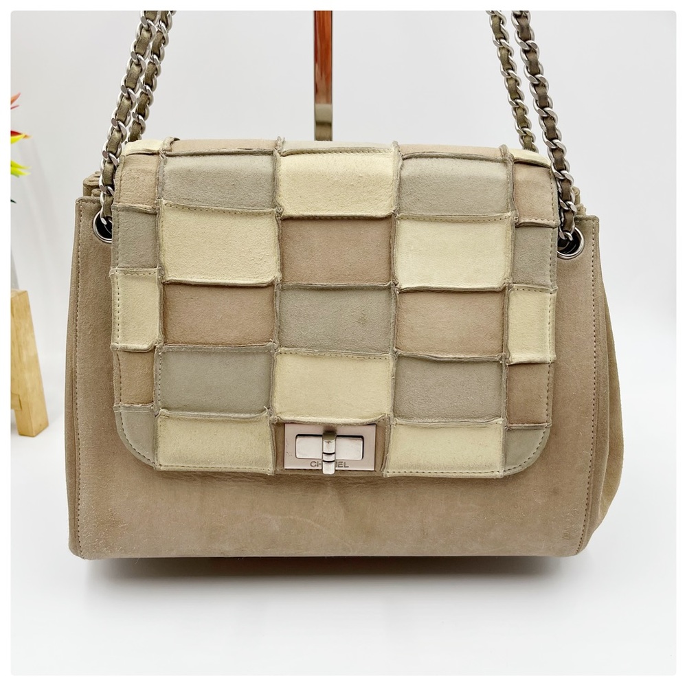 Chanel Reissue Patchwork Flap Bag Brown Beige Lig… - image 5